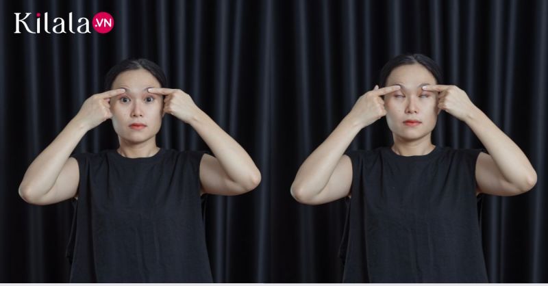 Bước 4: Luyện cơ vòng mi.